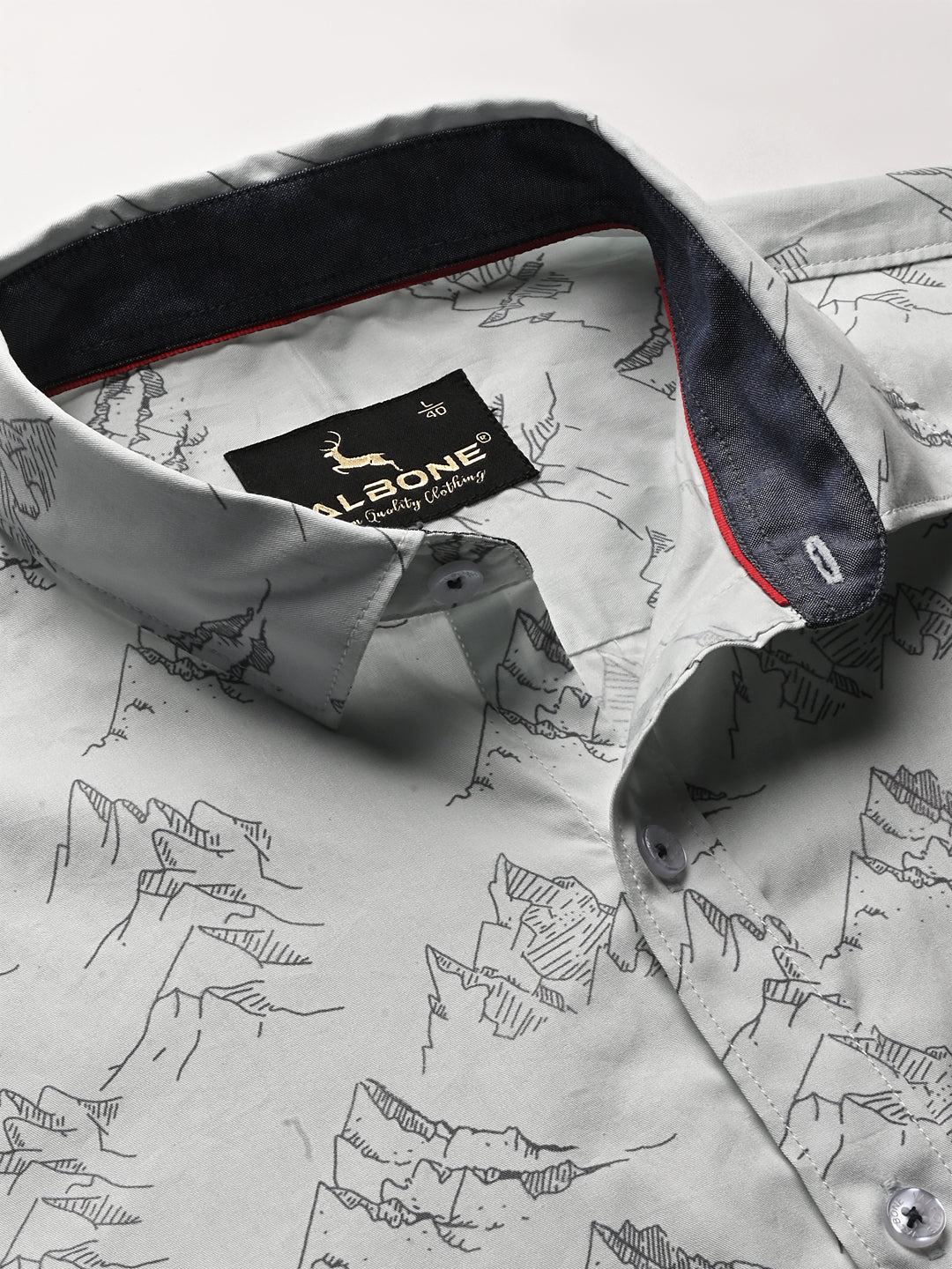 Valbone Men Printed Giza Cotton Casual Shirt