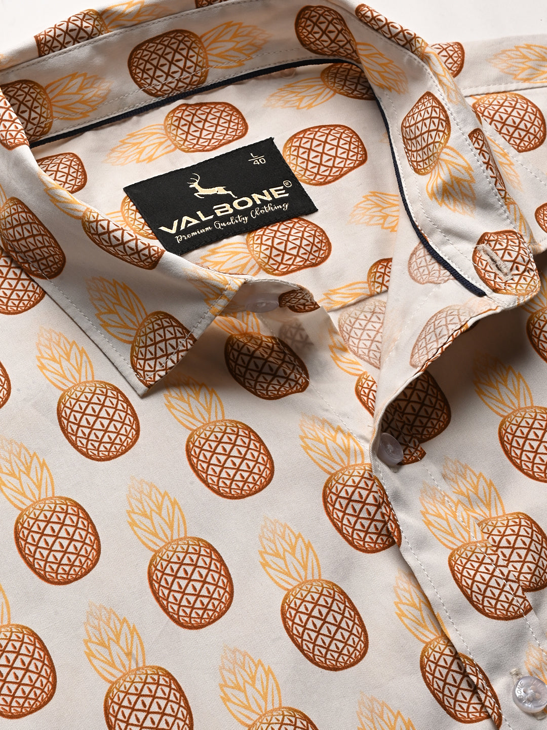 Valbone Men Printed Giza Cotton Casual Shirt