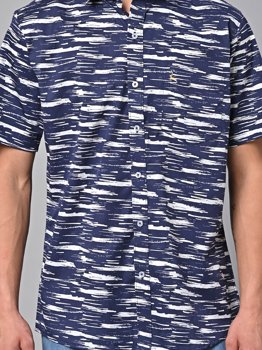 Valbone Men Printed Giza Cotton Casual Shirt