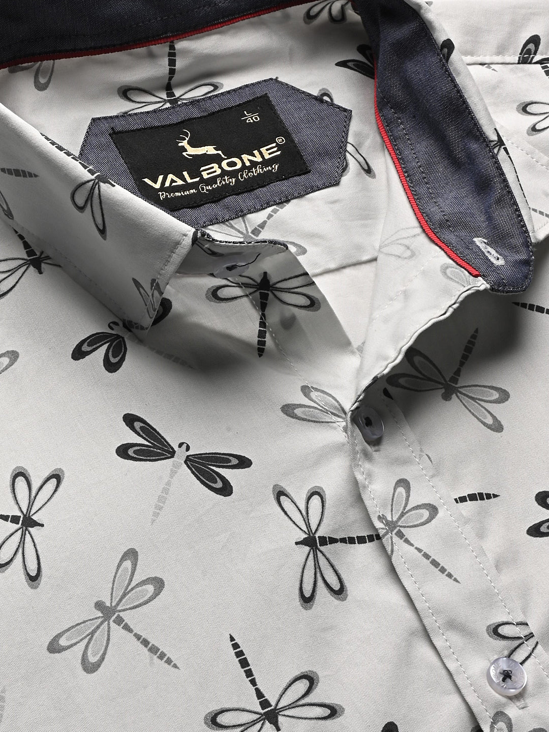 Valbone Men Printed Giza Cotton Casual Shirt