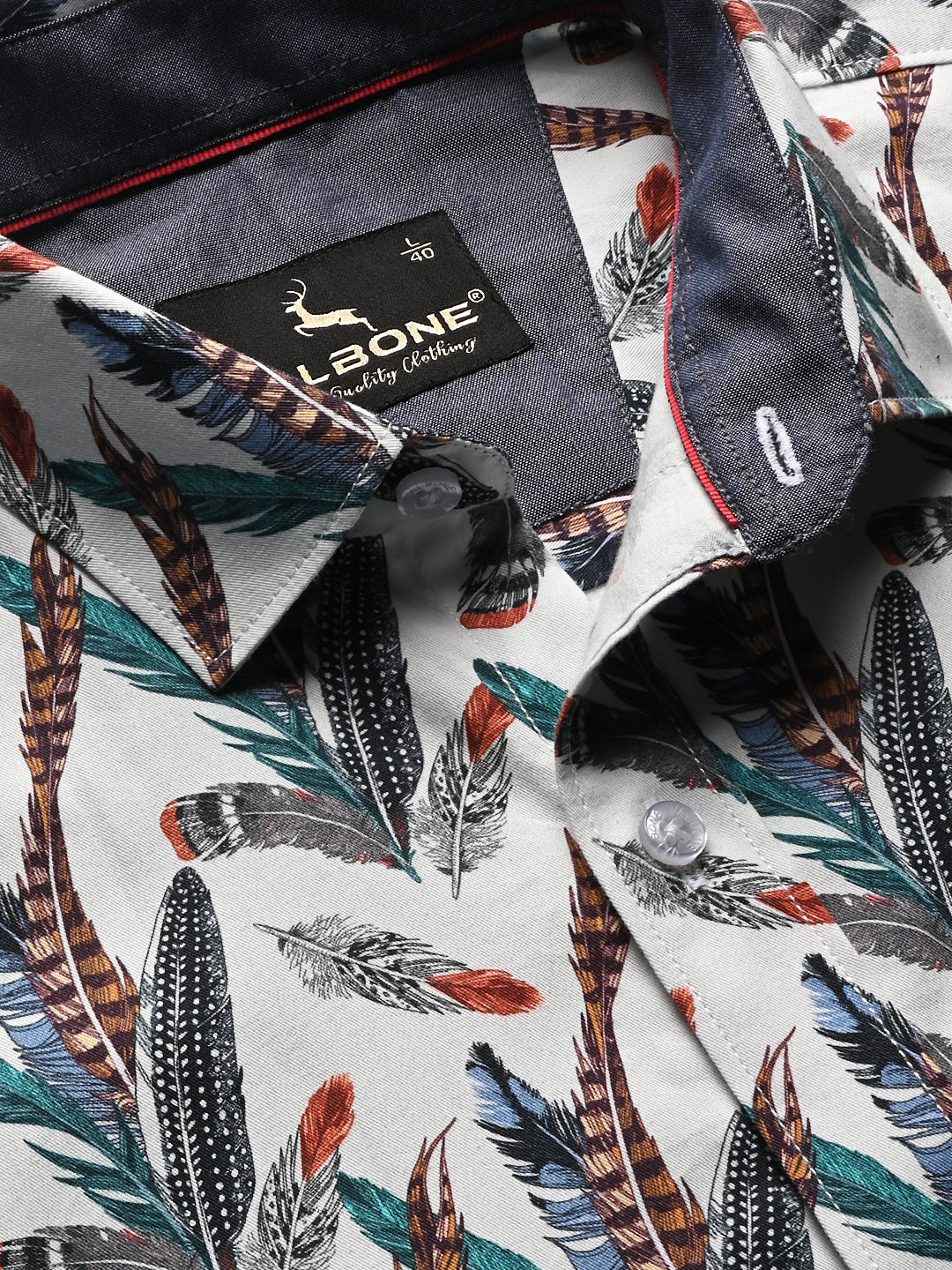 Valbone Men Printed Giza Cotton Casual Shirt