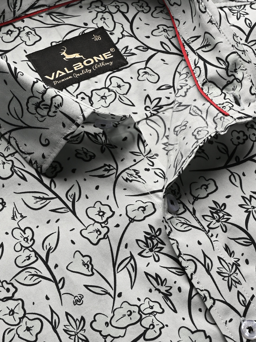 Valbone Men Printed Giza Cotton Casual Shirt