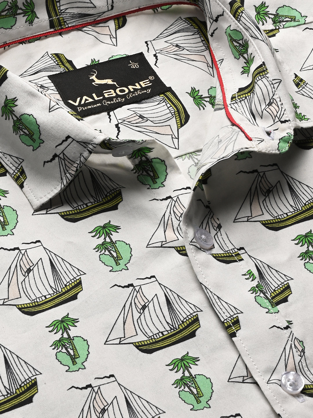 Valbone Men Printed Giza Cotton Casual Shirt