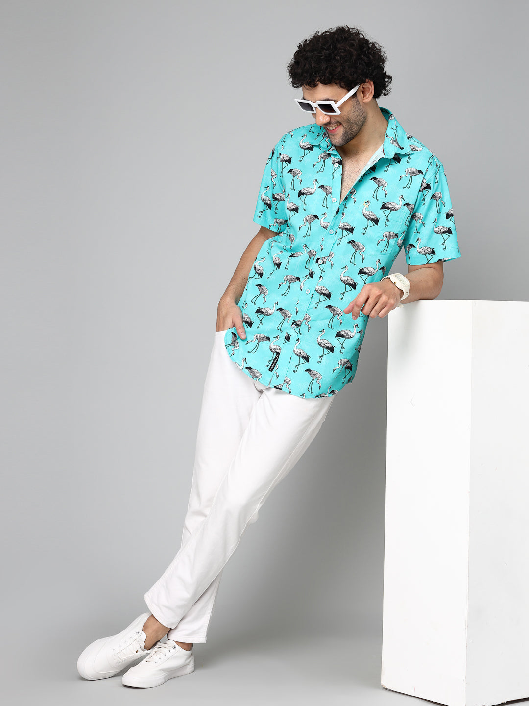 Valbone Men Printed Giza Cotton Casual Shirt