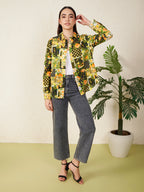 Women Vintage Motif Floral Shirt