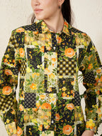 Women Vintage Motif Floral Shirt