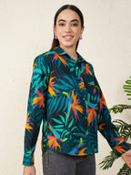 Womens Tropical Paradise Print Shirt