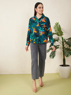 Womens Tropical Paradise Print Shirt