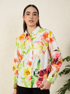 Women Vibrant Floral Print Shirt