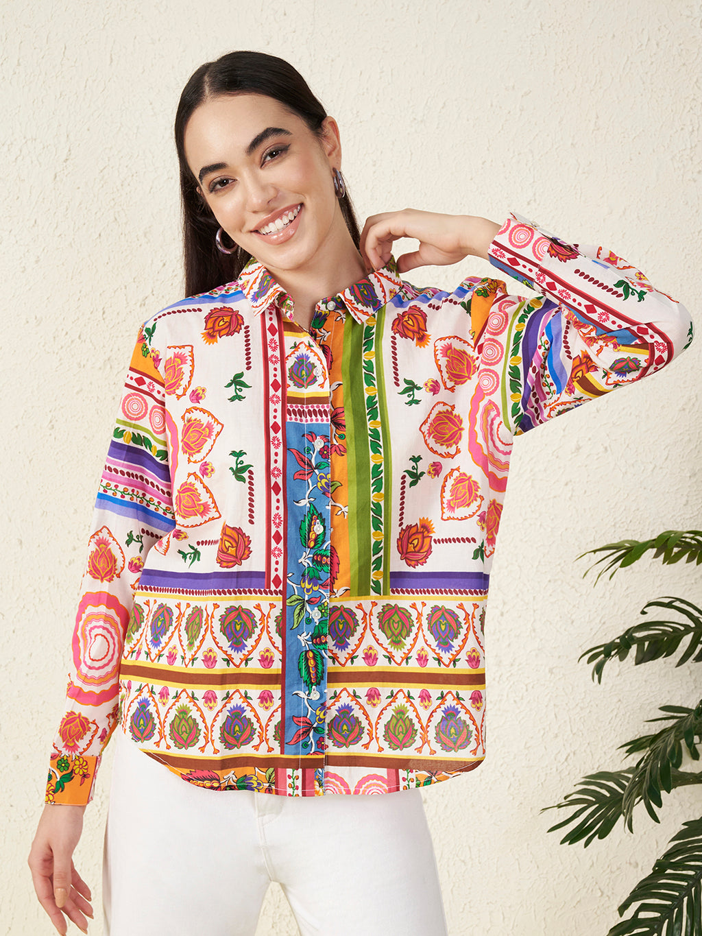 Women Multicolor Printed Casual Shirt