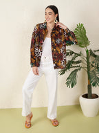 Women’s Multicolor Animal & Abstract Print Shirt