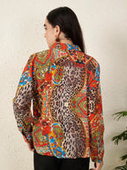 Multicolor Paisley & Animal Print Shirt