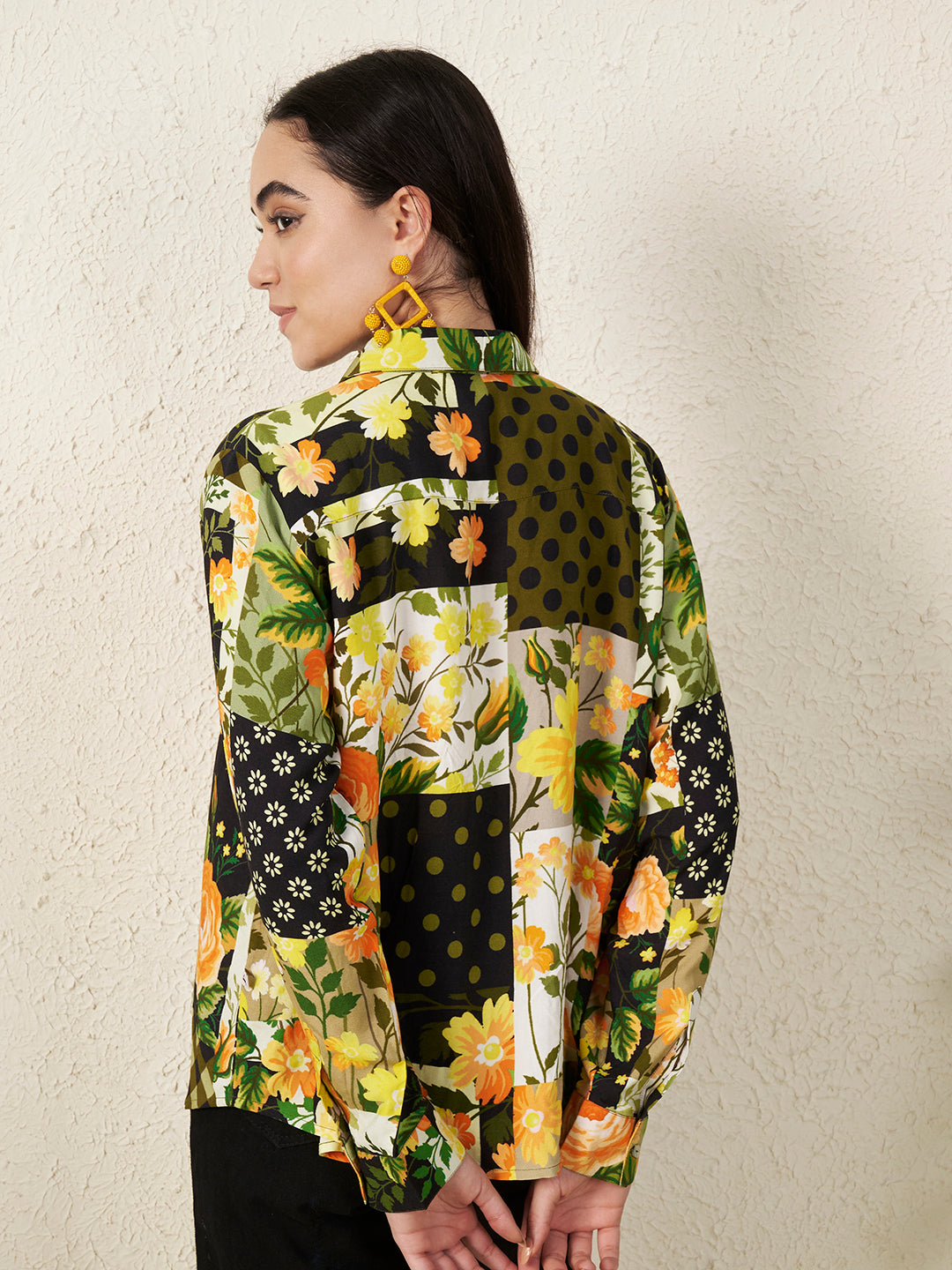Women’s Yellow Floral motif Shirt