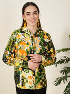 Women’s Yellow Floral motif Shirt