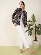 Women’s Black Paisley & Floral Print Shirt