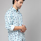Valbone Men Floral Printed Giza Cotton Casual Shirt