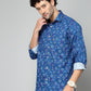 Valbone Men Abstract Printed Giza Cotton Casual Shirt