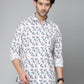 Valbone Men's Geometrical Printed Giza Cotton Casual Shirt