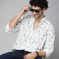 Valbone Men's Abstract Printed Giza Cotton Casual Shirt