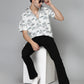 Valbone Men's Abstract Printed Giza Cotton Casual Shirt