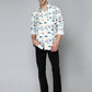 Valbone Men's Abstract Printed Giza Cotton Casual Shirt
