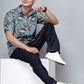 Valbone Men's Abstract Printed Giza Cotton Casual Shirt
