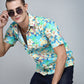 Valbone Men's Floral Printed Giza Cotton Casual Shirt