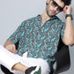 Valbone Men Floral Printed Giza Cotton Casual Shirt
