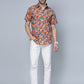 Valbone Men Geometric Printed Giza Cotton Casual Shirt