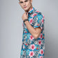 Valbone Men's Floral Printed Giza Cotton Casual Shirt