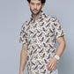 Valbone Men Abstract Printed Giza Cotton Casual Shirt