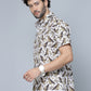 Valbone Men Abstract Printed Giza Cotton Casual Shirt