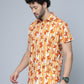Valbone Men Abstract Printed Giza Cotton Casual Shirt