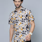 Valbone Men Geometric Printed Giza Cotton Casual Shirt