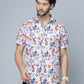 Valbone Men Abstract Printed Giza Cotton Casual Shirt