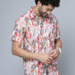 Valbone Men Geometric Printed Giza Cotton Casual Shirt
