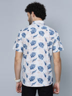 Valbone Men Abstract Printed Giza Cotton Casual half sleeves Shirt