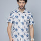 Valbone Men Floral Printed Giza Cotton Casual Shirt
