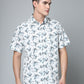 Valbone Men's Abstract Printed Giza Cotton Casual Shirt