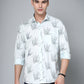 Valbone Men's Leaf Printed Giza Cotton Casual Shirt