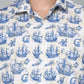 Valbone Men's Abstract Printed Giza Cotton Casual Shirt