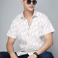 Valbone Men's Geometrical Printed Giza Cotton Casual Shirt