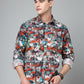 Valbone Men's Geometrical Printed Giza Cotton Casual Shirt