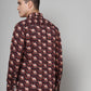 Valbone Men's Abstract Printed Giza Cotton Casual Shirt