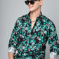 Valbone Men's Floral Printed Giza Cotton Casual Shirt