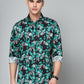 Valbone Men's Floral Printed Giza Cotton Casual Shirt