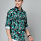 Valbone Men's Floral Printed Giza Cotton Casual Shirt