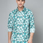 Valbone Men's Floral Printed Giza Cotton Casual Shirt