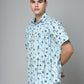 Valbone Men's Abstract Printed Giza Cotton Casual Shirt