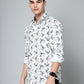 Valbone Men's Geometrical Printed Giza Cotton Casual Shirt
